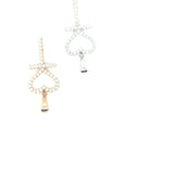 10k gold heart keys pendant