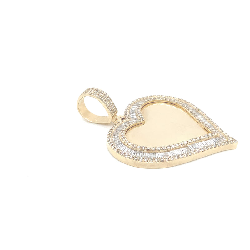 10K Gold picture Heart shape pendent