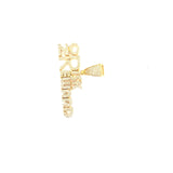 10K yellow gold “No risk reward” pendant