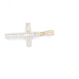 Yellow gold diamond cross