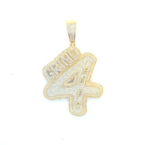 Yellow gold “gring 4 ever” pendant