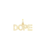10k yellow gold “dope” pendant