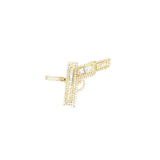 10k yellow gold gun pendant