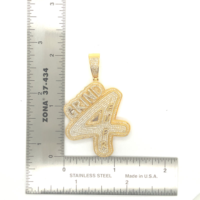 Yellow gold “gring 4 ever” pendant