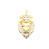 10K gold león head pendent