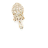 10k yellow gold lion head pendant