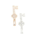 10k gold clover key pendant