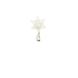 10k white gold 6 poin star pendant