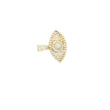 10k yellow gold eye pendant