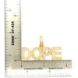 10k yellow gold “dope” pendant