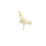 10k yellow gold gun pendant