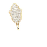 10K yellow gold hamsa pendant