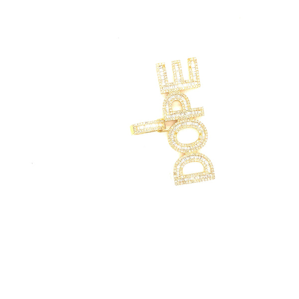 10k yellow gold “dope” pendant