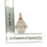 10K rose gold hamsa pendant