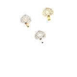 10k gold and natural diamonds heart pendant