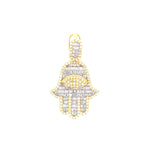10k yellow gold 2 tone hamsa