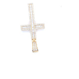 Yellow gold diamond cross