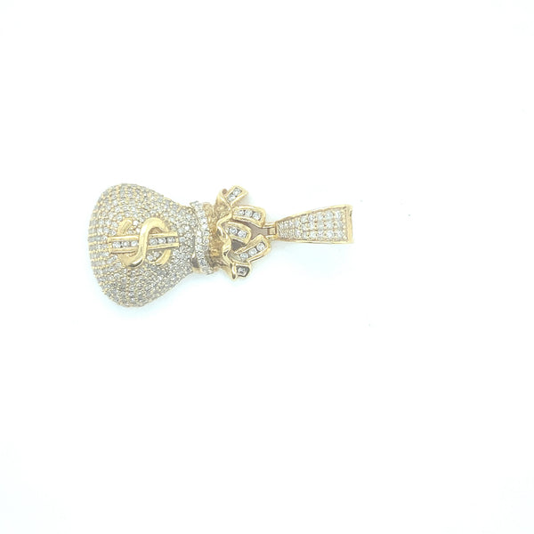 10k yellow gold money bag