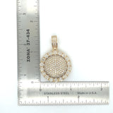 10K yellow gold pillow round shape pendant