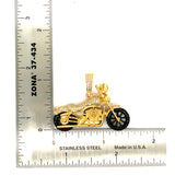 10k yellow gold Harley Davison motorcycle