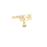 10K yellow gold “No risk reward” pendant