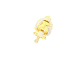 10k yellow gold lion face pendant