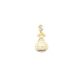 10k yellow gold money bag pendant