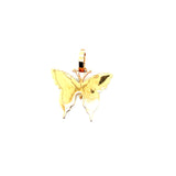 10K rose gold butterfly diamond pendant
