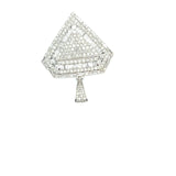 10K white gold natural diamond Diamond shape pendant