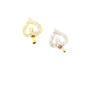 10k gold heart pendants with natural diamonds