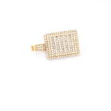 Yellow gold square shape pendant
