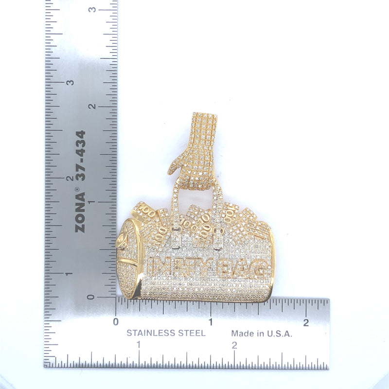 Yellow gold “in my bag” pendant