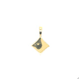 10k gold diagonal shape pendant