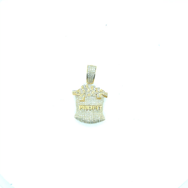 10k yellow gold money bgb profit pendant