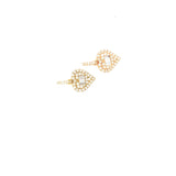 10k gold heart pendant with natural diamonds