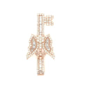 10k rose gold butterfly key pendant with natural diamonds