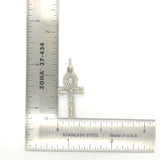 10k white gold ank pendant