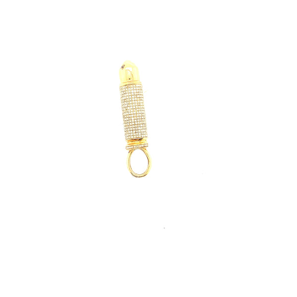 10k yellow gold bullet pendant