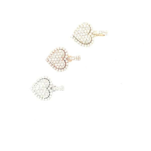 10k gold hearts pendant