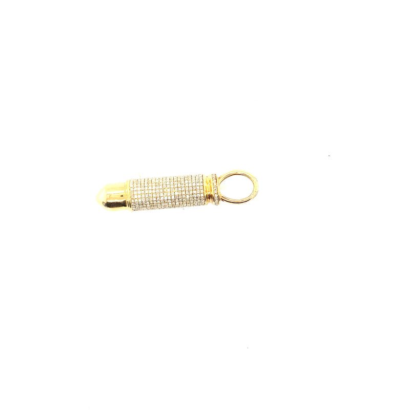 10k yellow gold bullet pendant
