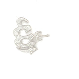 White gold allah pendant