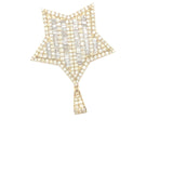 10K yellow gold natural diamond big star pendant