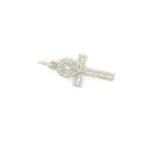 10k white gold ank pendant