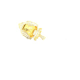 10k yellow gold lion face pendant