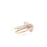 10K Gold and natural diamond Heart shape rings