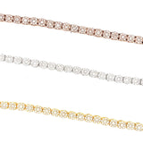 10k Gold and Round Natural Diamonds Bracelets