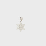 10k white gold 6 poin star pendant