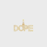 10k yellow gold “dope” pendant