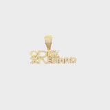 10K yellow gold “No risk reward” pendant