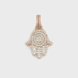 10K rose gold hamsa pendant